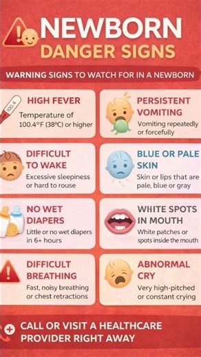 Newborn Danger Signs 🚨 Every Parent Must Know!