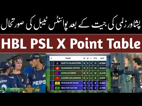 HBL PSL X Point Table After Peshawar Zalmi Win The Match | Point Table | PSL Point Table | PSL 10 |