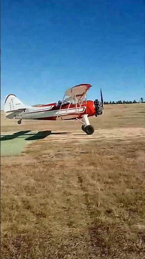 1941 Waco F comes to visit the Calhan Colorado Airport