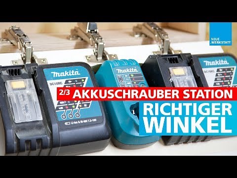 (2/3) Akkuschrauber Halter selber bauen / alle Typen geeignet / Akkus, Ladegeräte, Akkutacker
