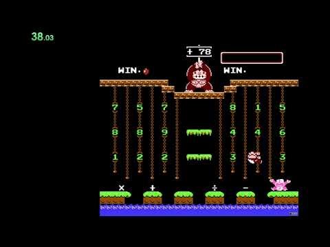 Donkey Kong Jr. Math Calculate A speedrun: 1:35