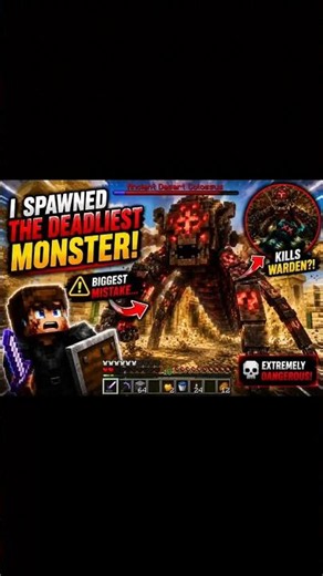 I Spawned Minecraft's Deadliest Monster - #minecraft #minecraft100days #gaming #shorts