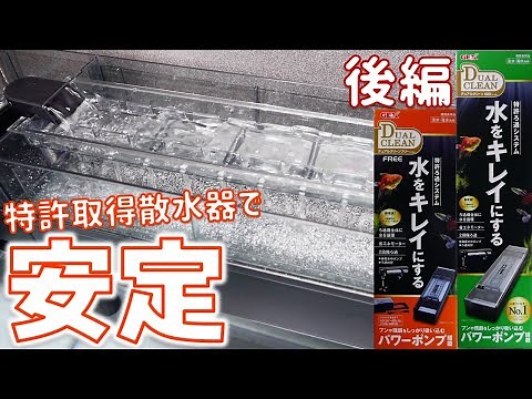 【上部式フィルター】GEXデュアルクリーンフリー DC-4560、DC-600後編！2段式にする事で音の軽減が出来る見ていて楽しいろ過器【ふぶきテトラ】