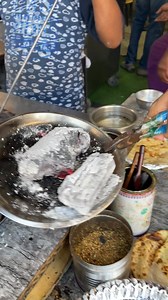 118K views · 1K reactions | Art of Making Pizza Naan with Burning Coal chutney in Jammu | Thefoodiebae | Facebook