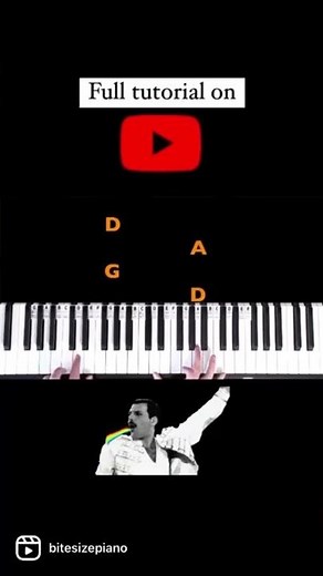 Under Pressure Piano Tutorial condensed down to 1 minute 🎹🤘🏻