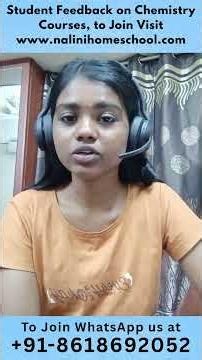 Class 11 Chemistry Student Review | HomeSchool Self-Study Course | Nalini Madam