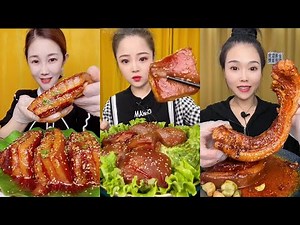 Braised Pork Belly Eating Mukbang (The Spicy Pork Eating Challenge) Asmr Eating Sounds