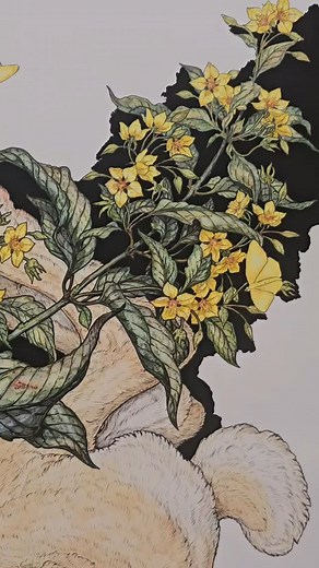 2.6K views · 189 reactions | They're almost done! Filling in the black background takes ages, but looks so dang good Materials: watercolor, pen, ink, colored pencil, gel pen, and gouache #laurenmarxart #wip #workinprogress #illustration #penandink #traditionalart #originalart #artoftheday #drawingoftheday #artcollector #jackalope | Lauren Marx | Facebook