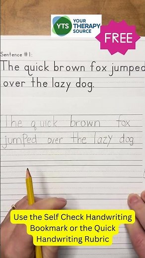 Handwriting Rubric Freebies
