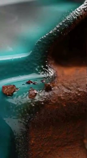 Instant Rust Removal: Blue Spray Magic on Rusted Engine Block (Satisfying Flaking!) 🔥