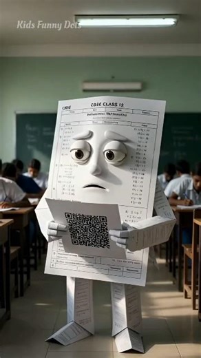 CBSE Class 12 Maths Paper QR Code Funny 😄 | Scan Kiya Aur Music Video Nikla || #shorts #ytshorts