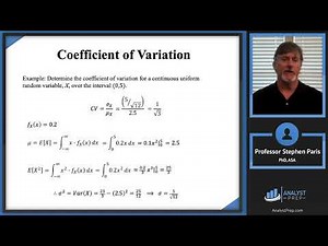 Coefficient of Variation Example (SOA Exam P – Probability – Univariate Random Variables Module)