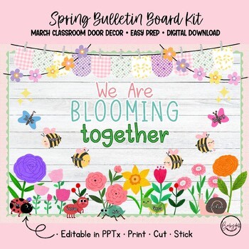 Spring Bulletin Board Kit We Are Blooming Door Decor