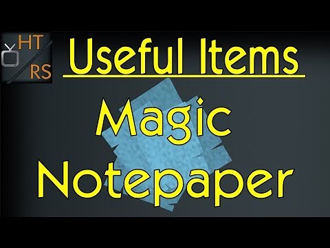 Runescape 3: Useful Items: Magic Notepaper