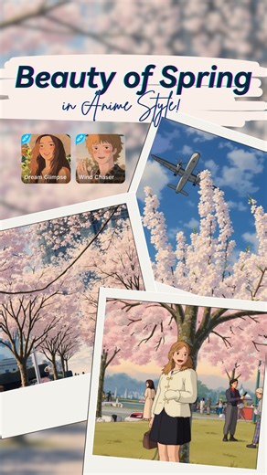 Experience the beauty of spring like never before! 🌸 Use Filmora Mobile's AI Image to Video feature and transform your photos into vibrant, animated scenes with just a few clicks! Comment "SPRING" if you want a tutorial on how to create this! #Filmora14 #madewithfilmora #aivideoart #cherryblossom #anime | Wondershare Filmora Video Editor