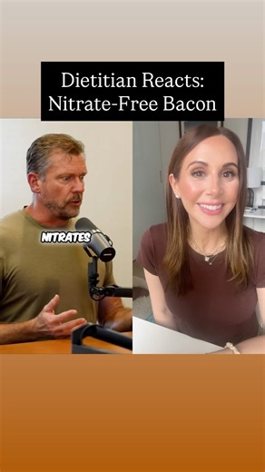 Jaclyn London, MS, RD | NYC Dietitian, Consultant & Author on Instagram: "The truth about “nitrate-free” bacon 👇 @kendberry.md is 100% correct, & I’m glad he said it so I can chime in with this food marketing 101 lesson. Bacon labeled “nitrate-free” or “uncured” often uses celery powder or juice instead of synthetic sodium nitrite. Celery contains nitrates, which—during processing—convert to nitrites (the same compound used in conventional curing). They’re chemically identical to synthetic nitr