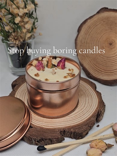 Stop buying boring candles. Turn simple wax into a luxury decor piece 🕯️✨ Hand-poured • Botanical • Elegant #candlemaking #handmade #homedecor #cozyvibes #mysticglow43