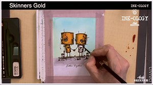 Full tutorial featuring my Better Together rubber stamp using a watercolour technique with Ink-ology Inks. Product links are in the comments below. | Andy Skinner