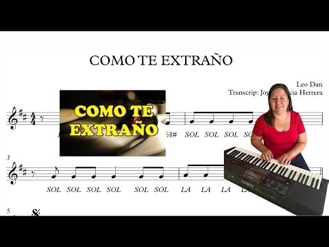 ✅🎹🎶 Como te extraño - Partitura en D
