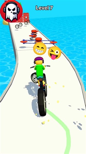 Bike Race Fun 😂 All Funny Games Level 7 🚴🔥 #shorts