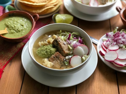 Instant Pot Green Pork Pozole Feast