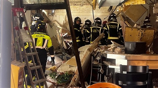 Al menos un muerto y 25 heridos por una explosión de gas en un local de Madrid