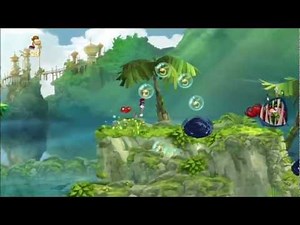 Rayman Origins (1080i HD) Walkthrough Part 1 - It's a Jungle Out There... - Electoons & Lum Medal