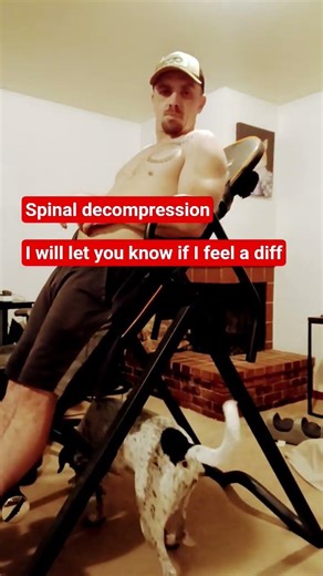 I got a inversion table #spinaldecompression #subscribe