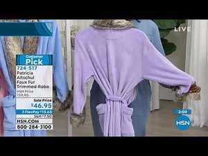 Patricia Altschul Faux Fur Trimmed Robe