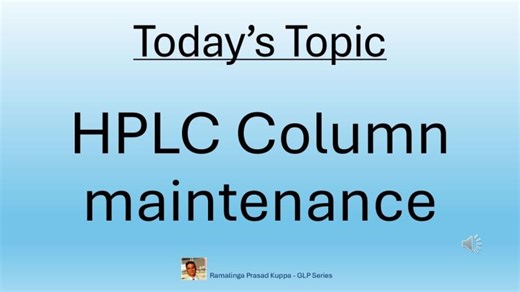 HPLC Column maintenance | Ramalinga Prasad Kuppa