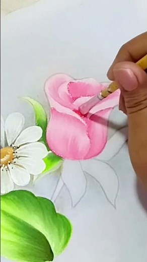 Painting a Rose | Full Tutorial | #roses #fabricpainting