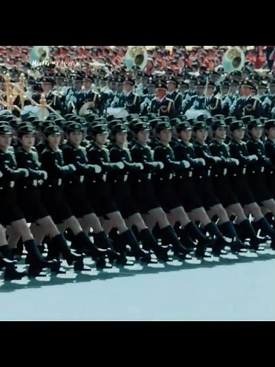 The outstanding military parade of China's female army. #chinamilitary