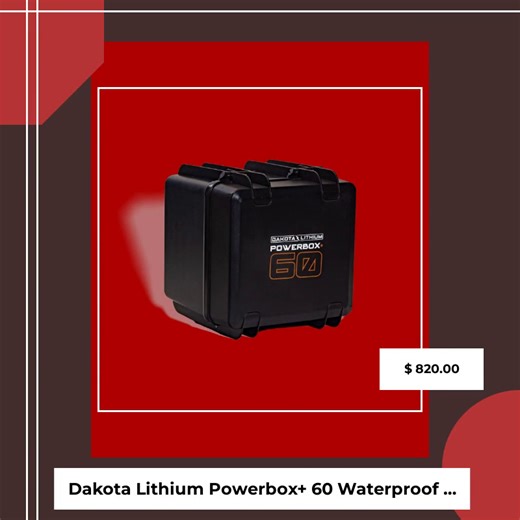 💡 Power up without limits! Meet the Dakota Lithium Powerbox 60, your ultimate waterproof power station! ⚡💧 Packed with a robust DL 12V 60Ah battery, this compact powerhouse ensures you stay charged on all your adventures, from camping trips to backyard barbecues. 🏕️🍔 Feel the freedom of reliable energy anytime, anywhere, so your devices stay connected and your outings stay fun. With a sleek design and rugged build, it effortlessly fits into your active lifestyle. Adventure awaits! 🌟 Get you