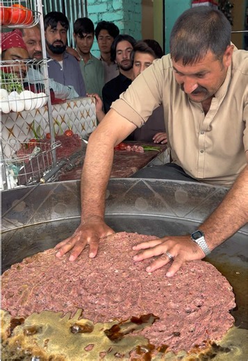 Big Burger 🍔 Flattened | Sizzling 🔥 Mincemeat Kebab #burger #kebab #foodvlog #foodies #fyp