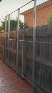 69K views · 4.1K reactions | BACKYARD TRANSFORMATION! We supplied this customer with our 42x19 Timber coloured Recycled Plastic Flat screens with 8mm spacing These screens were attached to a steel frame to create a new feature wall for this outdoor entertainment area! #outdoorliving #landscaping #patio #garden #landscape #reel #reveal | Screening Solutions | Facebook