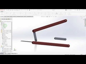 4 bar linkage mechanism and motion study in 6 minutes| Solidworks tutorial for beginners