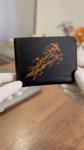 Flying HORSE Leather Wallet #abstractart #drawing #flyingbeast