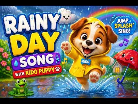 Rain Song 🌧️ | Jump in Puddles with Kido Puppy 🐶