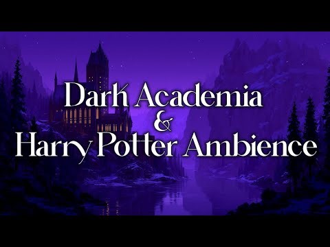 Night at the Wizard Library | Dark Academia & Harry Potter Ambience