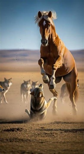 Wolves vs Golden Horse Instant Defeat!12 Epic Clash Unfolds Now #gaming #battle #instantdefeat