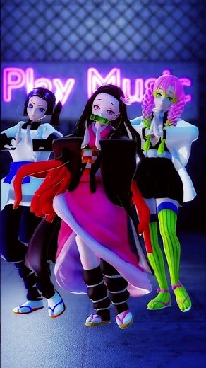 ICONIC BY MISTAKE - nezuko ,Aoi , Mitsuri -MMD Demon Slayer