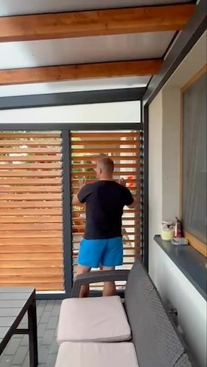 1.7K views · 2.7K reactions | Pergola drewniana o wymiarach 600 cm x 400 cm z zabudową boczną w systemie Ruchomych Deseczek #ruchomedeseczki #taras #pergola #shutters #design #ogród | Ruchome deseczki | Facebook