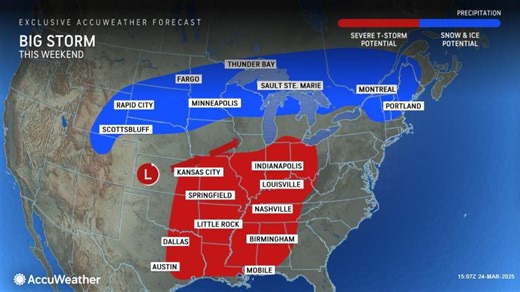 Over a dozen states brace for widespread severe weather, tornado threats this weekend
