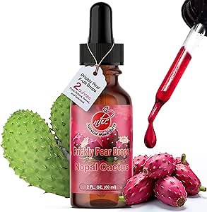Prickly Pear Nopal Cactus Supplement - Liquid Concentrated Drops - Cactus Fruit Extract Tincture - Rich in Betalains, Potent & Bioavailable - No Additives - 2 oz (Pack of 1)