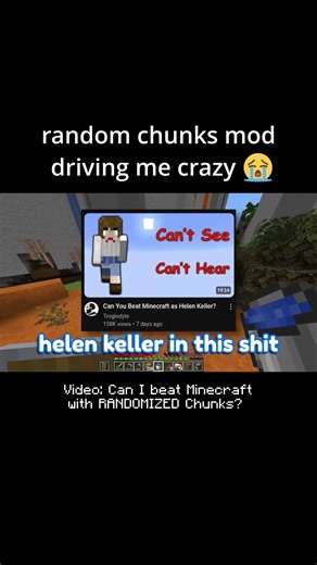 Beating Minecraft with RANDOM Chunks: P2 #minecraft #funny #moddedminecraft #gaming #speedrun