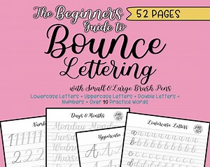 Beginner's Bounce Lettering Practice Worksheets (digital Download) - Etsy Australia