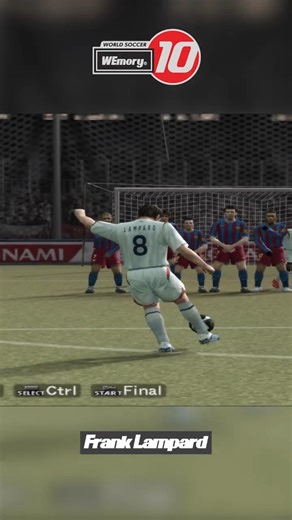 Winning Eleven 10 - Gol de FRANK LAMPARD - Inglaterra vs FC Barcelona #pes6 #freekick #fifa #ps2
