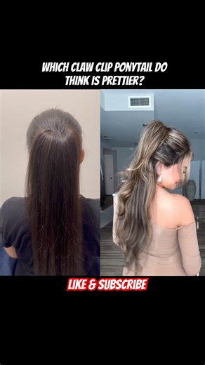 Two Claw Clips… One Choice! Which One? #hairstyle #hairtutorial #hairinspo #ytshorts #shorts #glowup