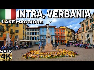 [4k] 🇮🇹 LAGO MAGGIORE ITALY | INTRA , VERBANIA WALKING TOUR | 4K 60FPS