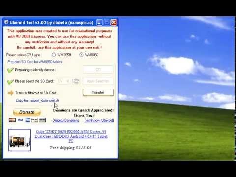 UberoidTool v2.0 - Install custom rom on WM8650 and WM8850 tablet !!